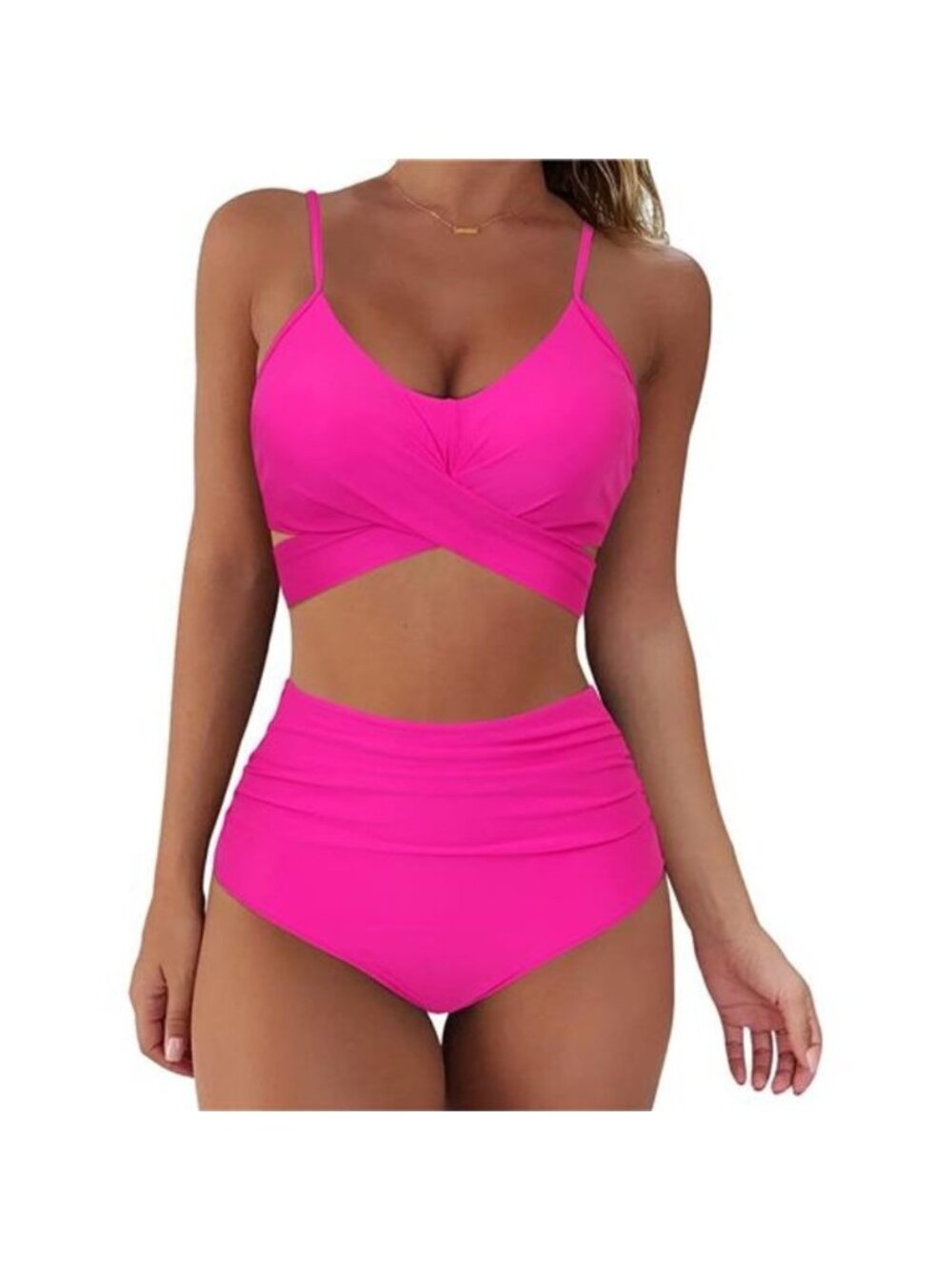 Women Wrap Bikini Set Push Up High Waisted 2 Piece Swimsuits
